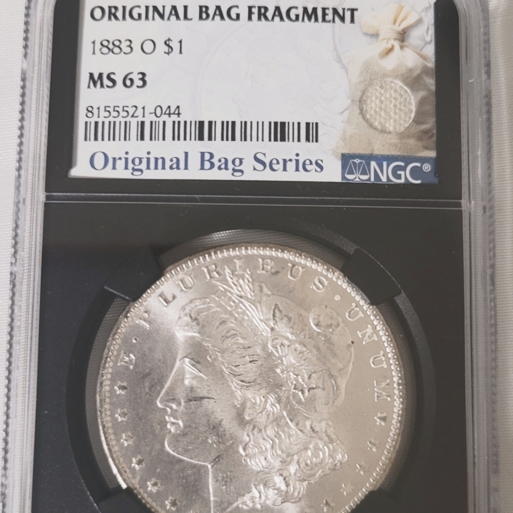 1883 O Morgan Silver Dollar Graded NGC MS63 "ORIGINAL BAG FRAGMENT " Series!